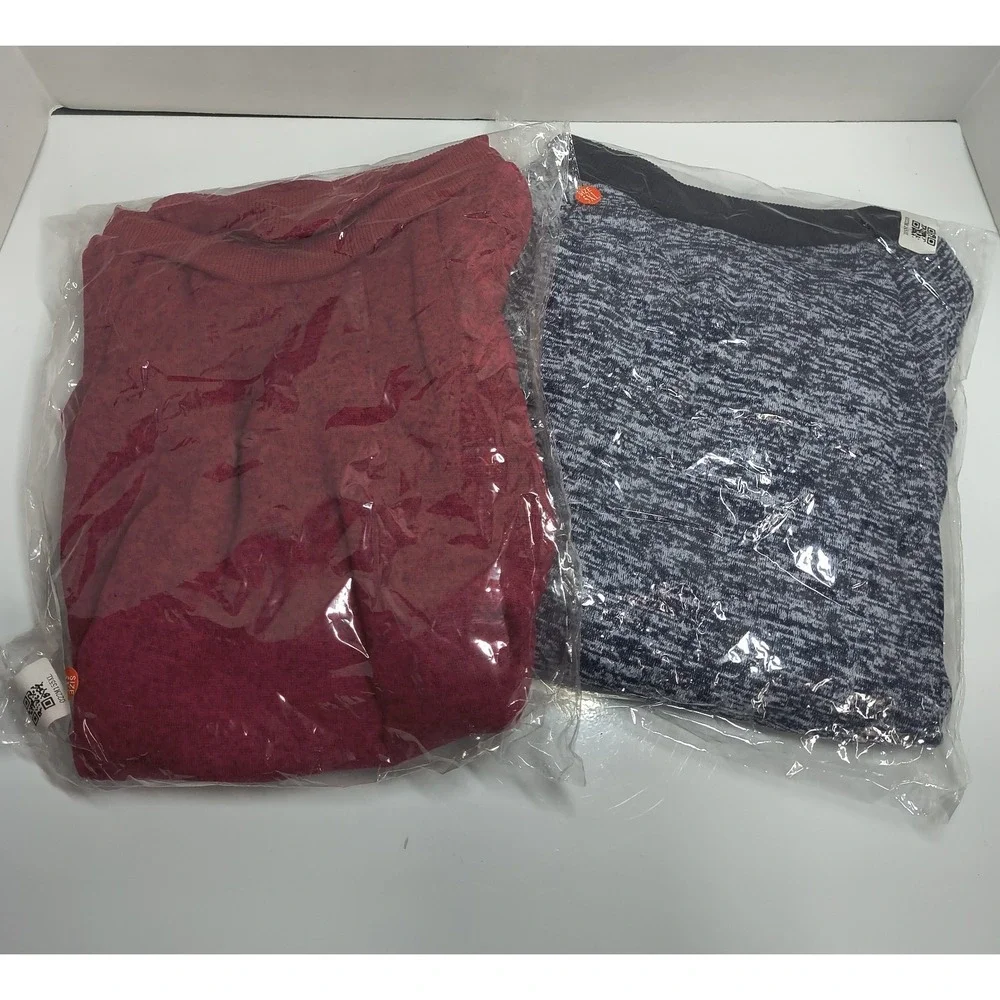 Set Of 2 Dog Sweatshirt Sweater Clothing For Medium Size Dogs Red, Navy‎ Heather